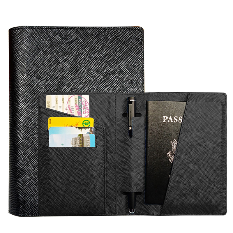 DHLKartenhalter Frauen PU Plain Multifunktionsstift Einsteckkarte Passport Cover Mix Farbe