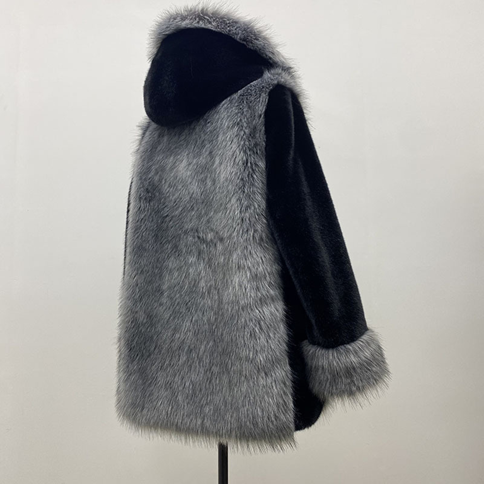 Womens Fur Faux Women Winter Overrock Outwear Luxury Warm Coat med huva Long Jacket 220927