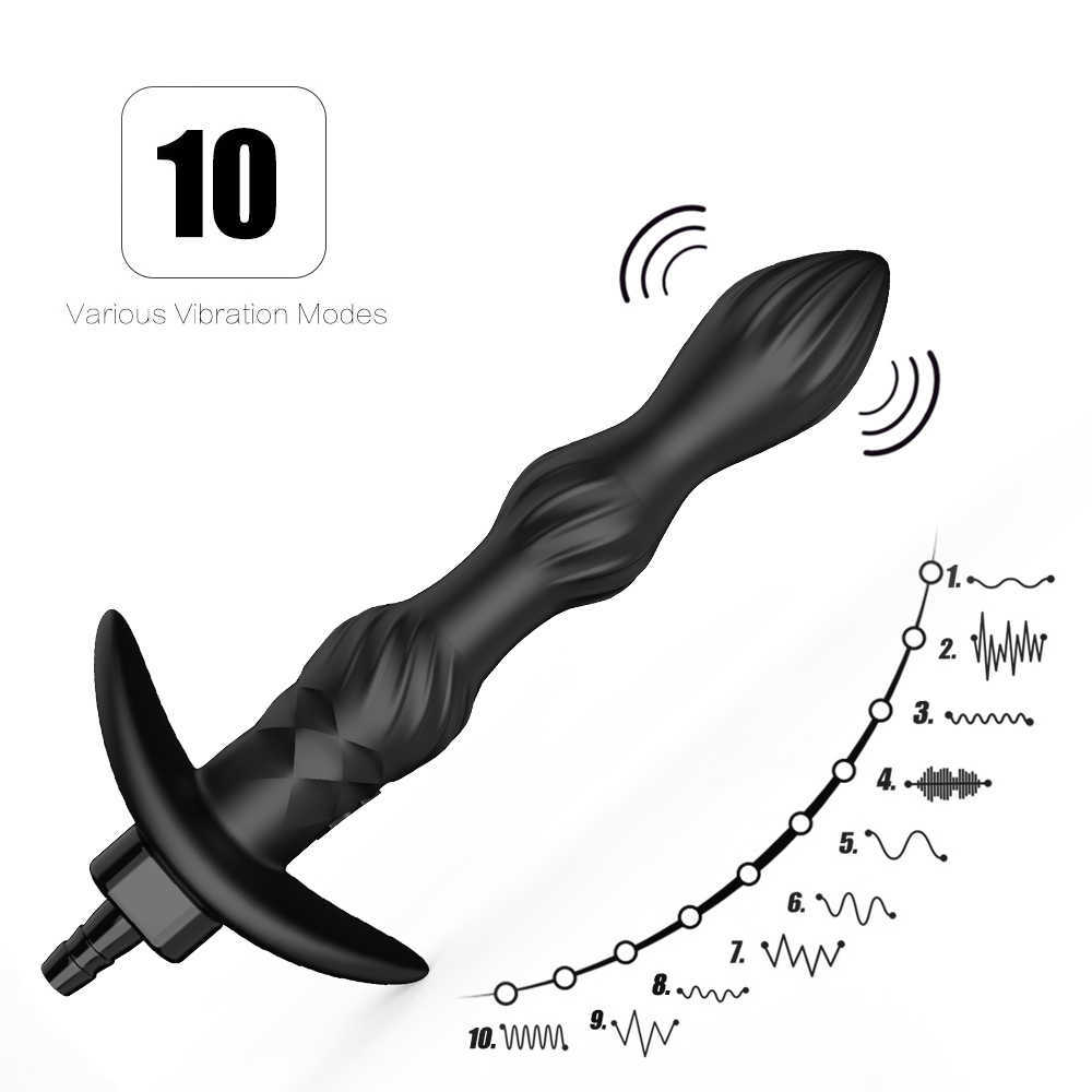 Articoli di bellezza Giocattoli sexy donna Uomo Massaggio prostatico Gay Siringa Douche System Perline anali Butt Plug Silicone Clistere Doccia Vibratore