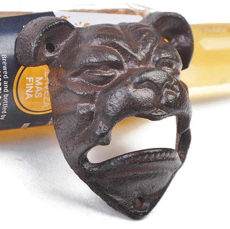 Wall Mounted Beer Bottle Opener Vintage Funny Dog Grizzly Bear Lion Head Shaped Cast Iron Metal Kitchen Bar Barware Tools SN4189