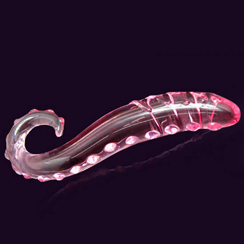 Itens de beleza SeaHorse Glass Anal Plug brinquedos sensuais para mulheres Lésbicas GSPOT Squirt Crystal Hook Estimulador de próstata Ânus BUTT Toy Shop