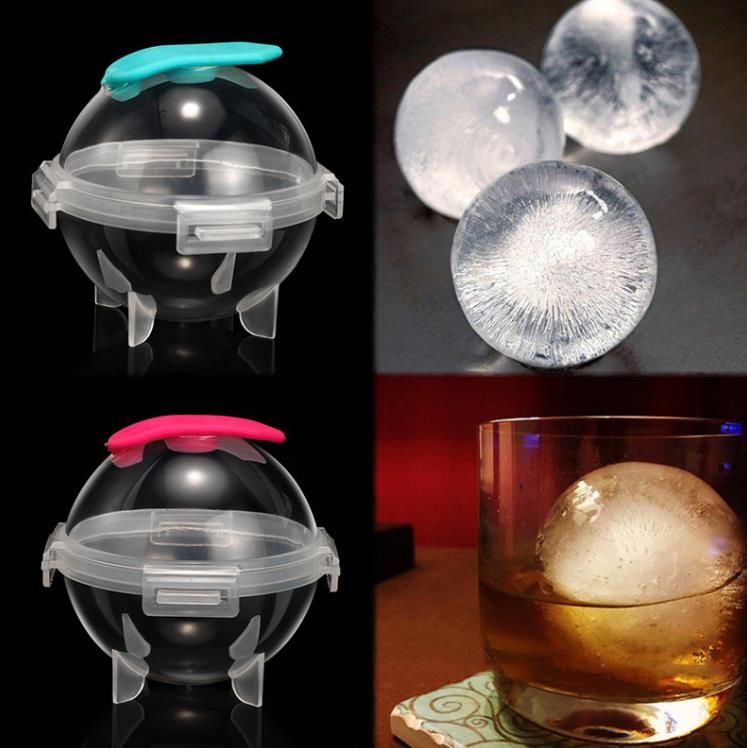 5 cm runda kulverktyg Ice Cube mögel Diy Ice Cream Maker Plastic Mold Whisky Tray For Bar Kitchen Gadget Accessories SN4191