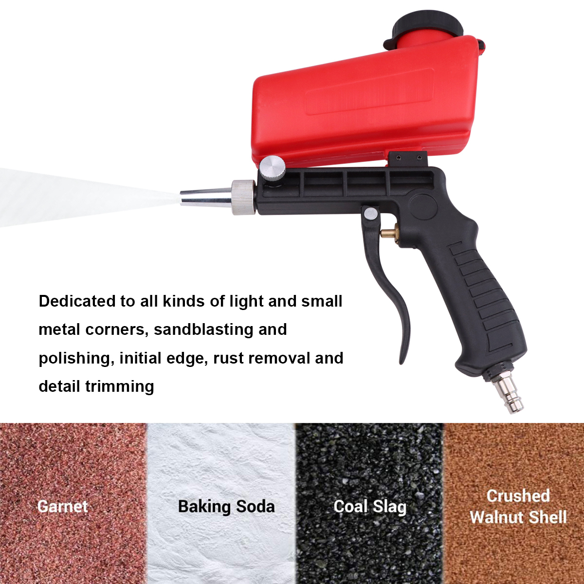 Pistolas de pulverização wenxing 90psi Gravidade portátil Sandblasting Gun Tool pneumática Tool Small Blasting Spray Gun Ajustável Sandblaster 220928