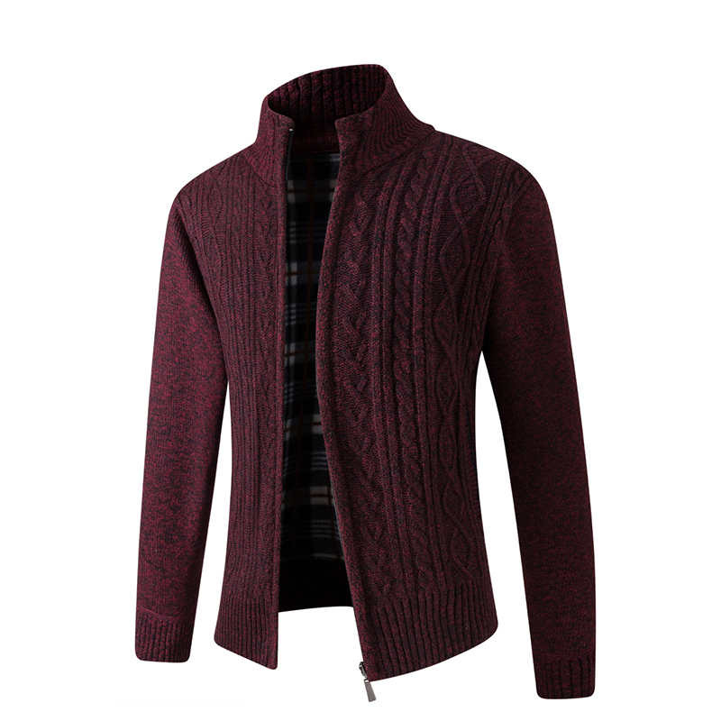 Maglioni da uomo Cardigan da uomo Maglione con cerniera lavorato a maglia caldo cavo all'uncinetto Giacca invernale Abbigliamento da uomo 220929