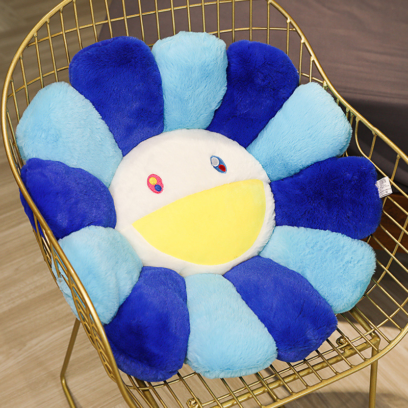 Nowa poduszka dekoracyjna kawaii uśmiech słoneczne kwiat pluszowe zabawki nadziewane miękka lalka kota sofa sofa mata poduszka