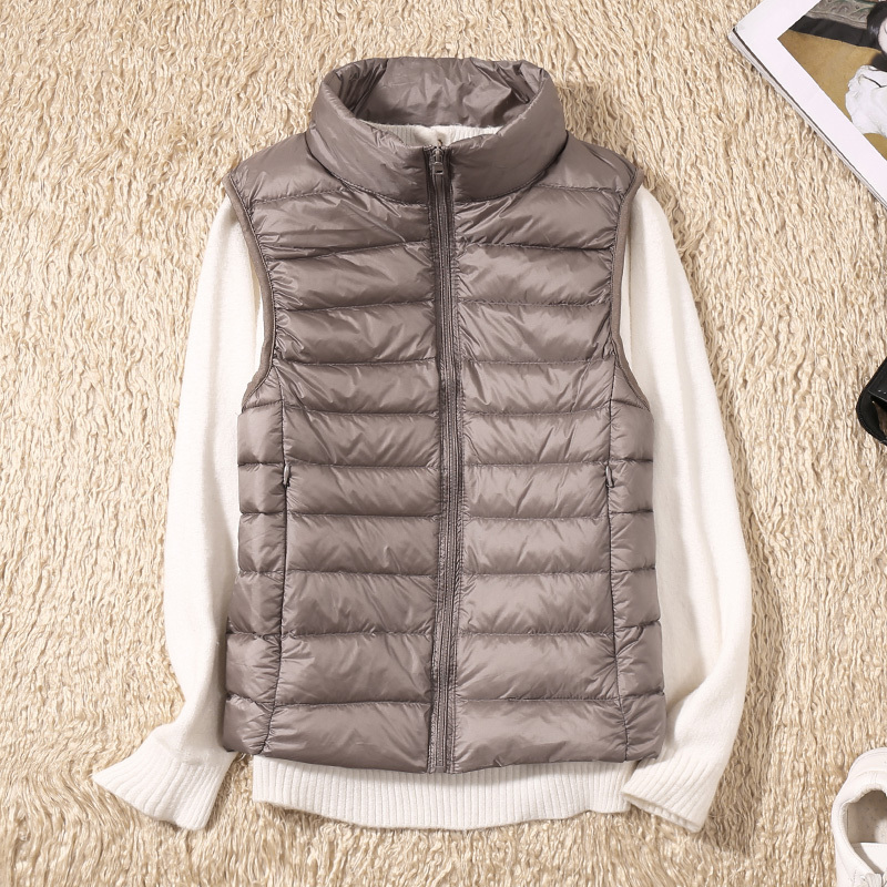 Femmes Down Parkas Femmes sans manches Femmes Ultra Light Down Vestes Slim Jacket Girl Gilet Lightphersproofing Wild Wiltco Portable 220929