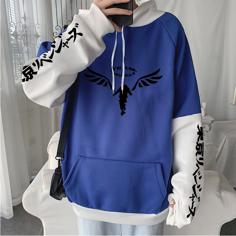 Erkek Hoodies Sweatshirts Tokyo Manji Çete Manga Revengers Japon Anime Kadın Sweatshirt Kış Goth Estetik Giysileri Sahte İki Parça 220929