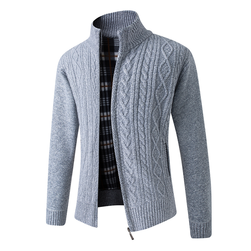 Maglioni da uomo Cardigan da uomo Maglione con cerniera lavorato a maglia caldo cavo all'uncinetto Giacca invernale Abbigliamento da uomo 220929