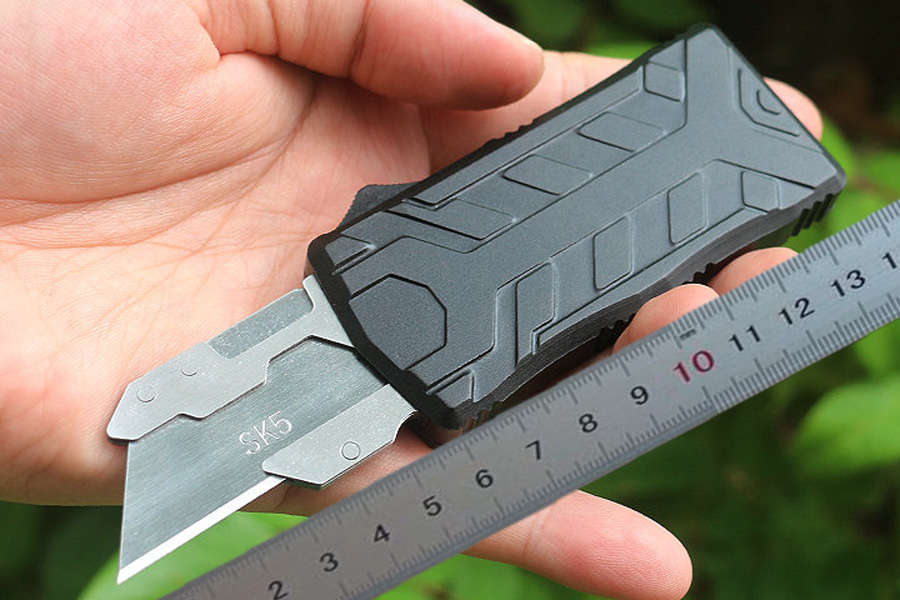 OFERTA ESPECIAL M6677 FACA AUTOMÁTICA TATICAL SK5 CATINA CNC CNC AVIAÇÃO alça de alumínio EDC Pocket Paper Cutter Knives com lâminas de 