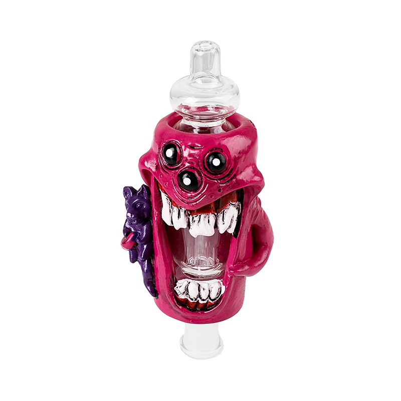 Multi Style Cartoon Hookahs Nector Collector Unique Glass Bong Dab Rigs With Titanium Nails Oil Box Nector Collectors Smoking Hand Pipe NC