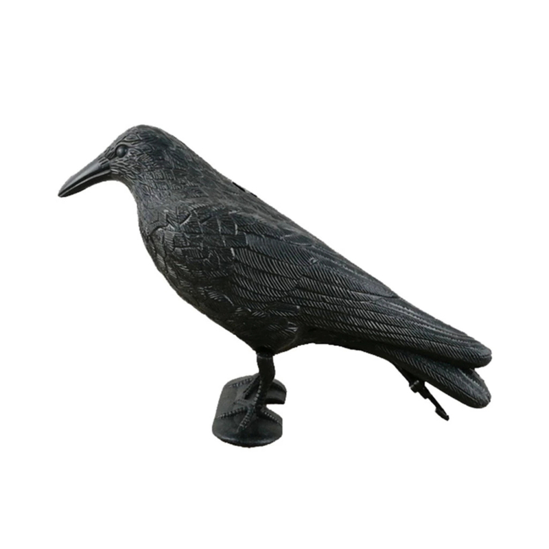 Garden Decorations Simulation Black Crow Raven Bird Repellent Pest Control Pigeonrepellent Decoration Outdoor Decoracion Jardin Exteriör 220928