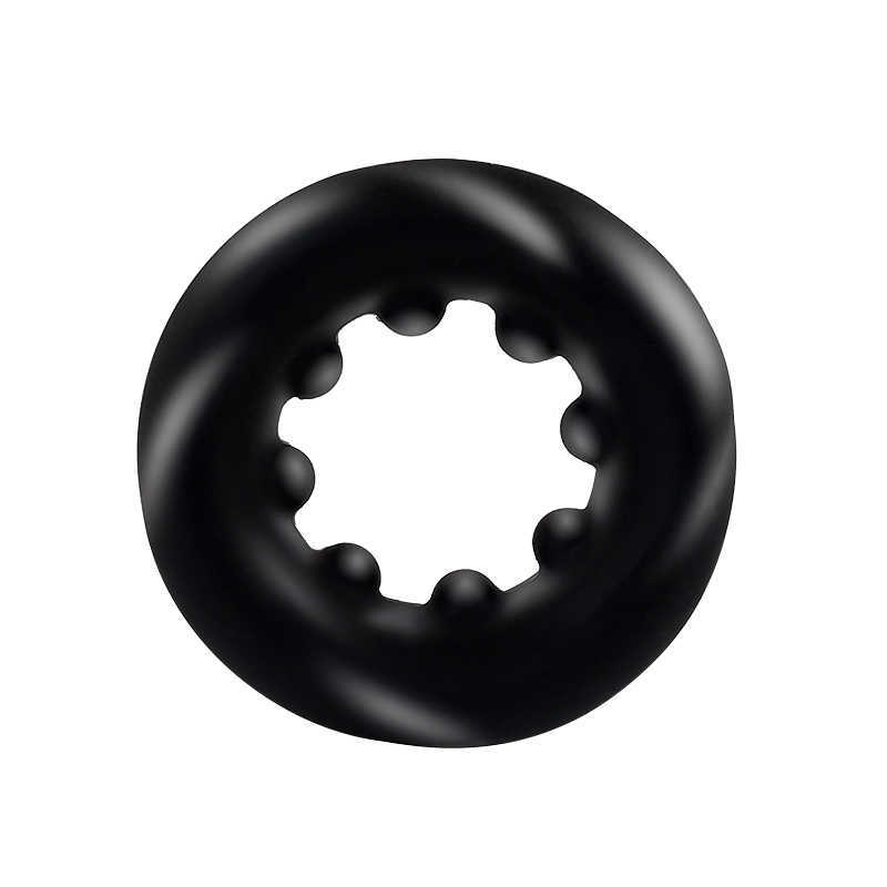 Itens de Beleza Masculino Bloqueio de Pênis de Silicone Anel Ereção Atraso Ejaculação Reutilizável Alargamento Bola de Beads Maca BDSM Brinquedo Sexy Masculino