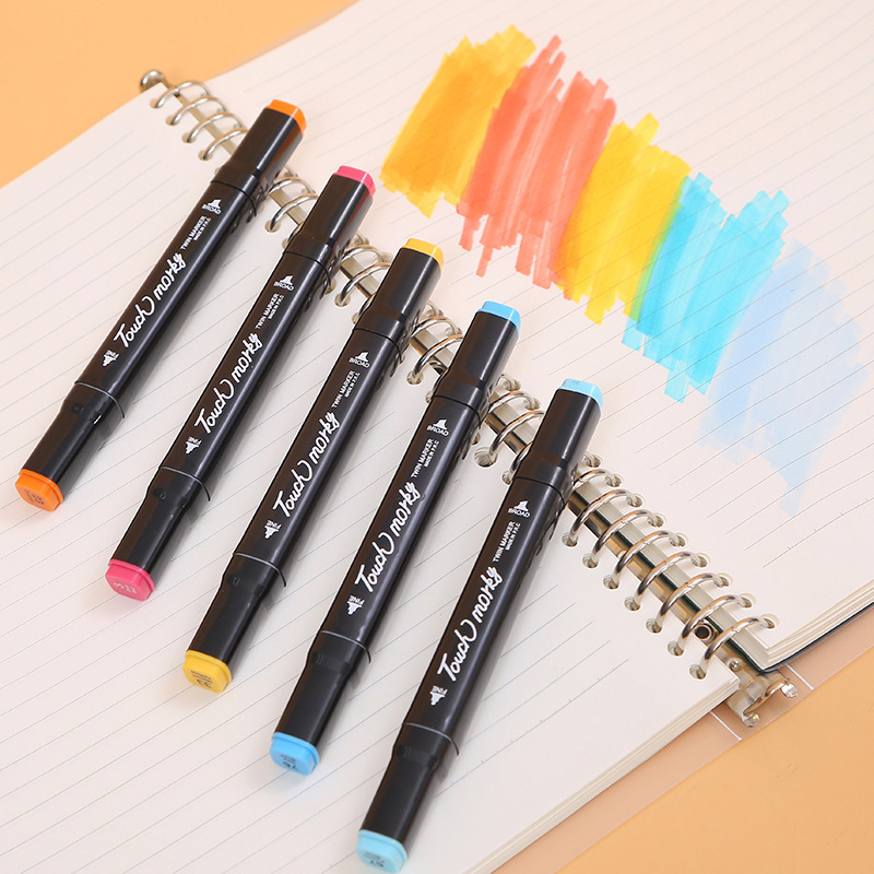 Markers EZONE 24/Dual Tip Brush Hand Painted Pens Art Drawing Painting Stationery for Coloring Professional Oily 220929