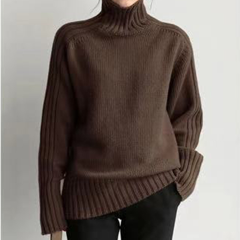 Women Sweters Komiyama 6 Kolory Turtleeck Kobiety Swetery długie rękaw