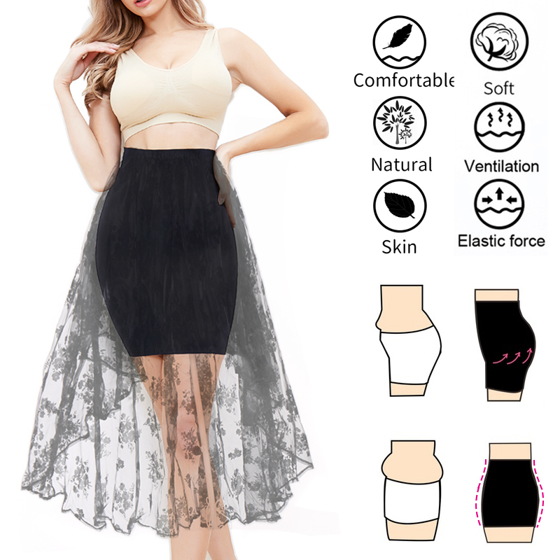 Women Shapers High talia Kontrola brzucha Kobieta Bezproblemowa odchudzanie pół poślizgu bielizny Shapewear Body Shaper Underdress Petticoat Shapers 220929