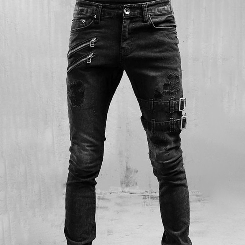 Mens jeans raka jeans män hög midja jean vår sommar pojkvän jeans streetwear mager cacual designer long denim byxor byxor 220929