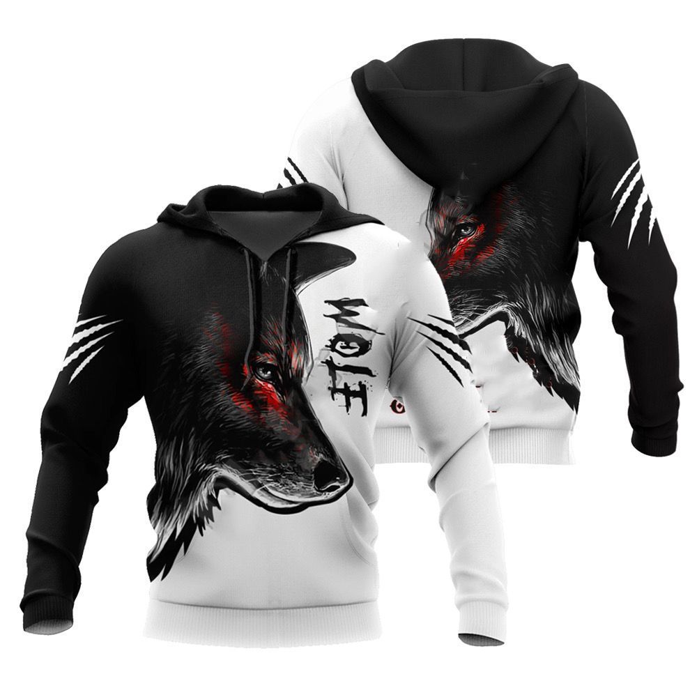 Erkek Hoodies Sweatshirts Marka Moda Sonbahar Aslan Beyaz Kaplan Cilt 3d Tüm Baskılı Erkek Sweatshirt Unisex Zip Külot Günlük Ceket 220929