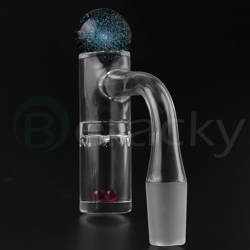 Cámara de humo Auto Spinner Soldadura completa Borde biselado Cuarzo Banger 10/14 / 18mm Clavo macho para Dab Rigs Glass Bong Pipes