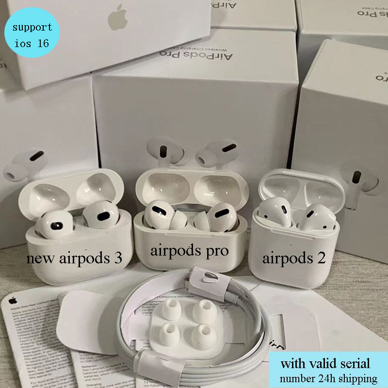 New airpods 3 cell phone earphones AirPod Pros max earphones Air Gen 3 AP3 AP2 H1 Chip Transparency Rename GPS Wireless Charging Bluetooth Headphones Pods 2 W1 Earbuds