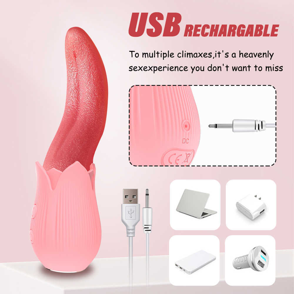 Schönheitsartikel Zunge lecken Vibratoren für Frauen Dildo sexy Spielzeug für Erwachsene 18 G-Punkt Klitorisstimulator wiederaufladbarer Vibrator weibliches sexy Spielzeug