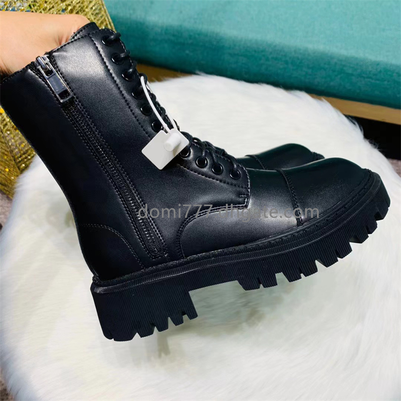 Brand Black Women's Boots z bocznymi Zippers Sole Sole 2styles matowe/błyszczące buty na jesienne zima UE 35-42