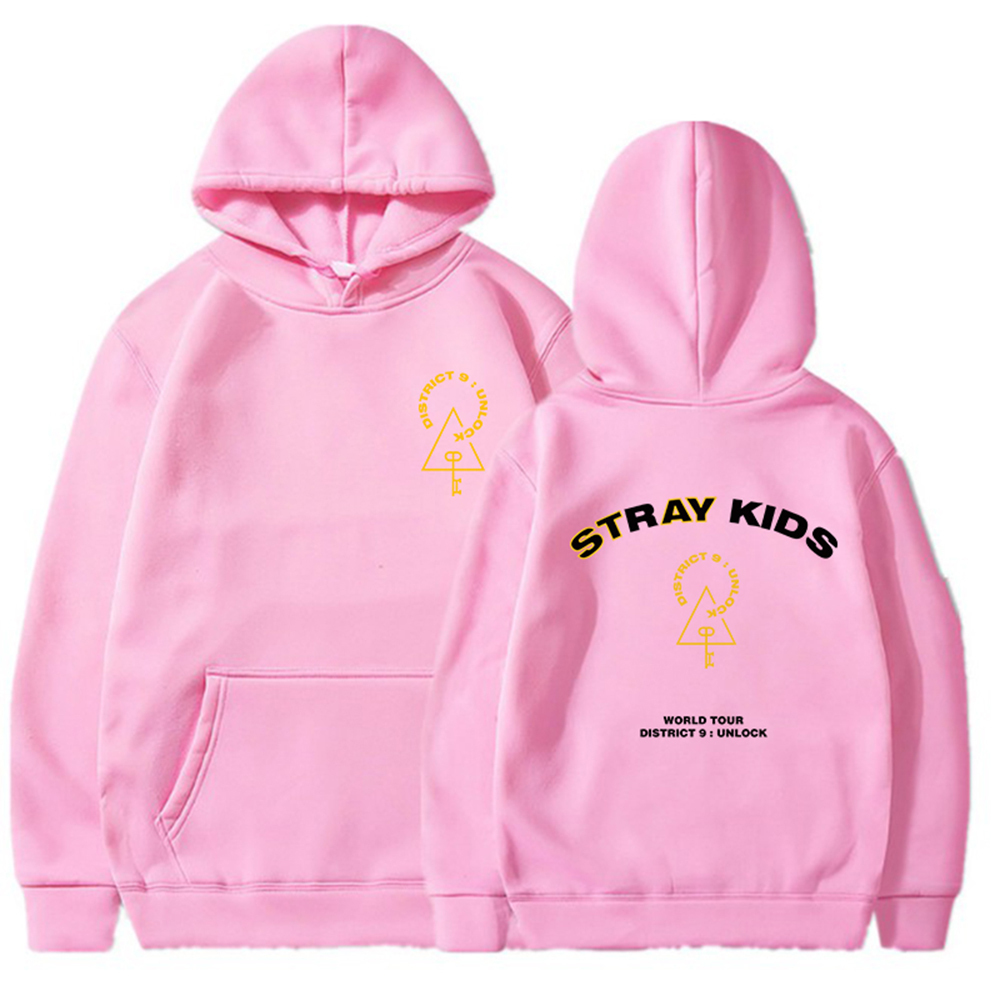 Felpe con cappuccio da uomo Felpe Stray Kids District 9 Sblocca Concert Fashion Cool Fans Manica lunga Pullover con cappuccio 220929