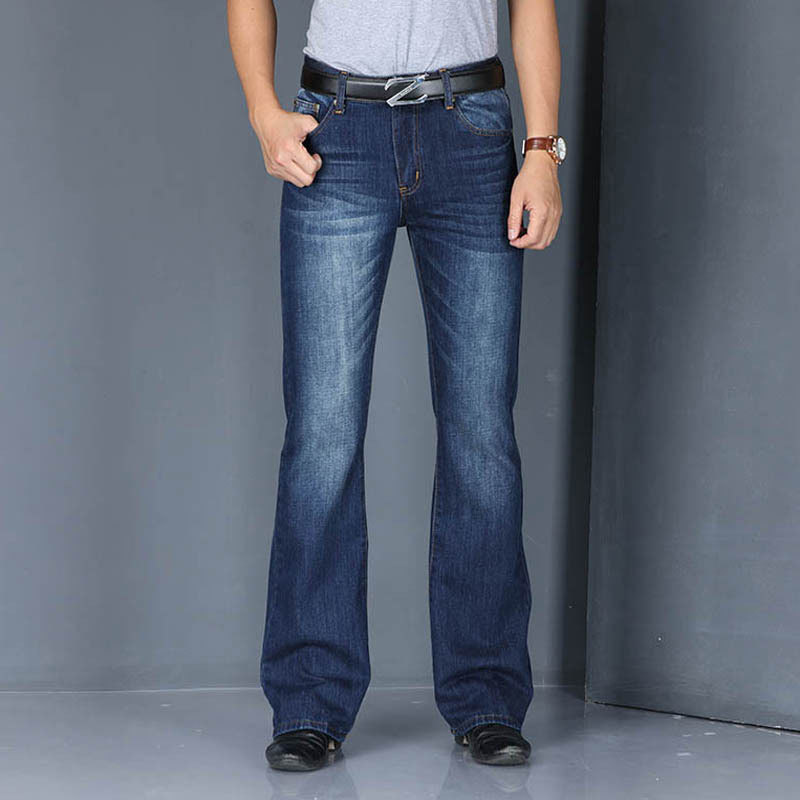 Heren jeans grote wijd uitlopende jeans mannen laars gesneden denim broek hoge taille comfortabele ontwerper klassiek losse casual blauwe broek maat 28 40 220929