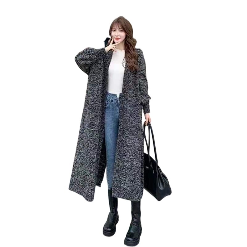 Blusas femininas casuais casaco de cardig￣ malha feminina casaco de su￩ter solto outono inverno inverno maconha de malha