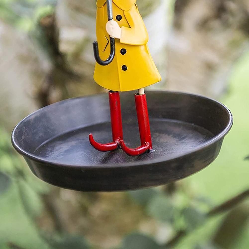 Садовые украшения творческая птица ванна подвесная птица Девушка с зонтиком двор украшения сада.