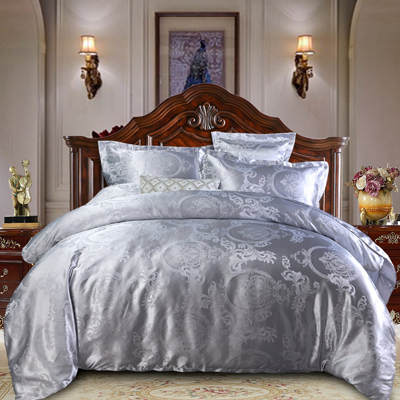 Постилочные наборы жаккардовые листы набор для домашнего одеяла для домашнего одеяла 220x240 Кровати евро с двойной подушкой.