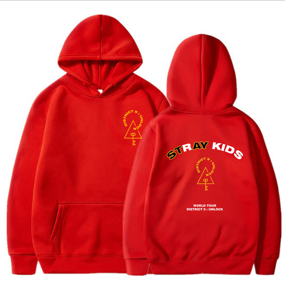 Felpe con cappuccio da uomo Felpe Stray Kids District 9 Sblocca Concert Fashion Cool Fans Manica lunga Pullover con cappuccio 220929