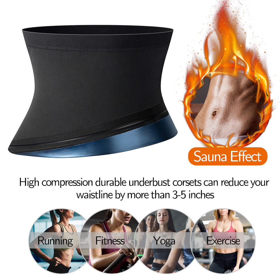 Womens Shapers Sauna Waist Trimmer Belly Wrap Workout Sport Sweat Band Abdominal Trainer Weight Loss Body Shaper Tummy Control Slimming Belt 220929