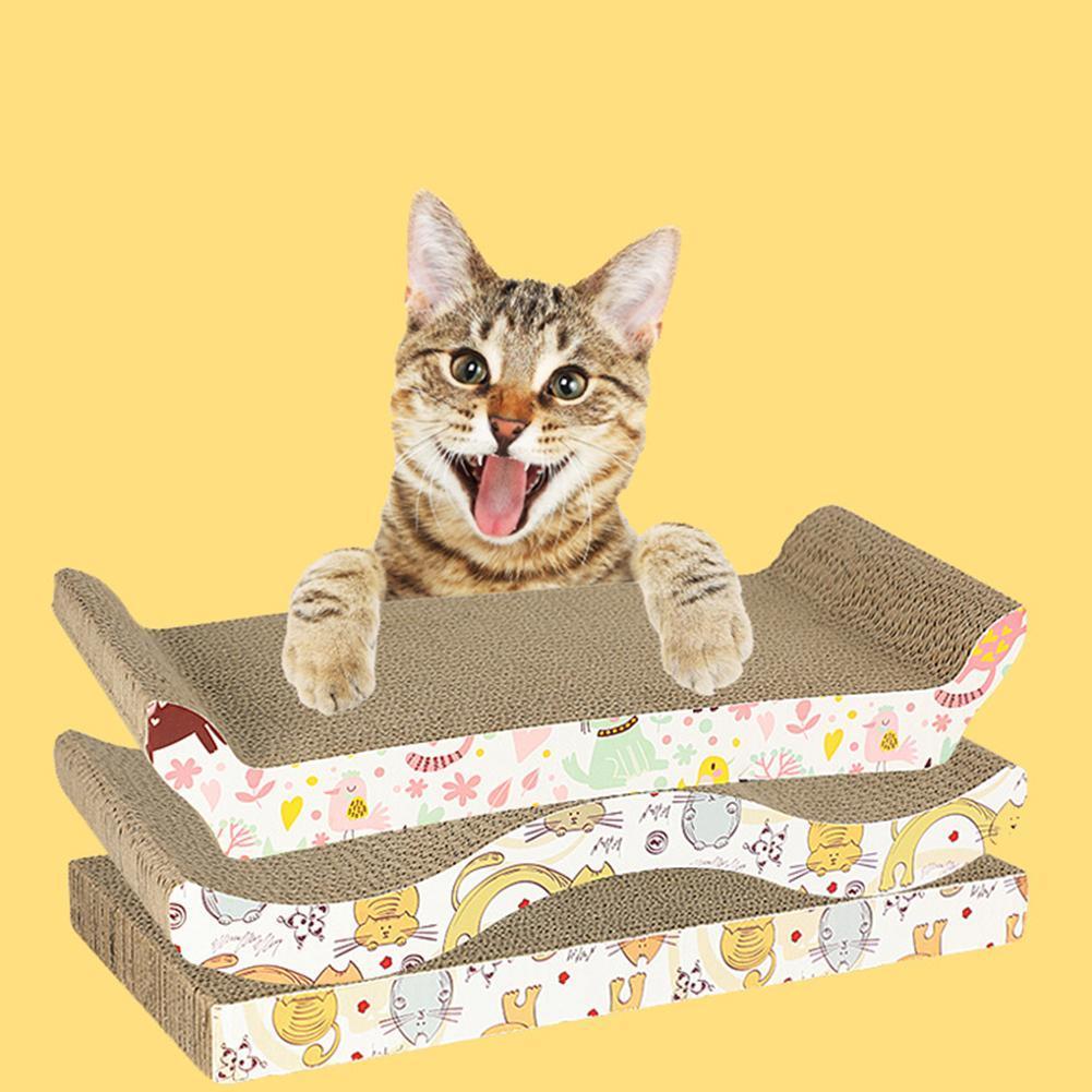 Cat Furniture Scratchers Pet Kitten Toys Scratching Board Pad Gegraven papier Kronteren karton Bescherming NIP 220928