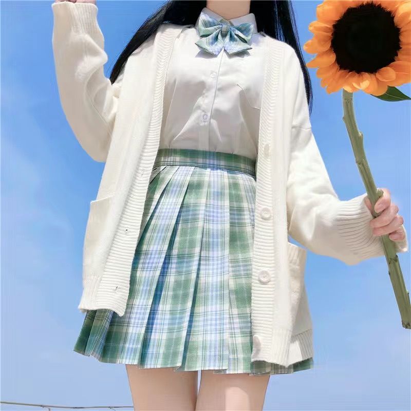 Женские трикотажные трикотажные изделия Houzhou Японская школа базовые свитеры Женщины Осень Кавайи Твердый V-образный выстрел свободный вязаный кардиган