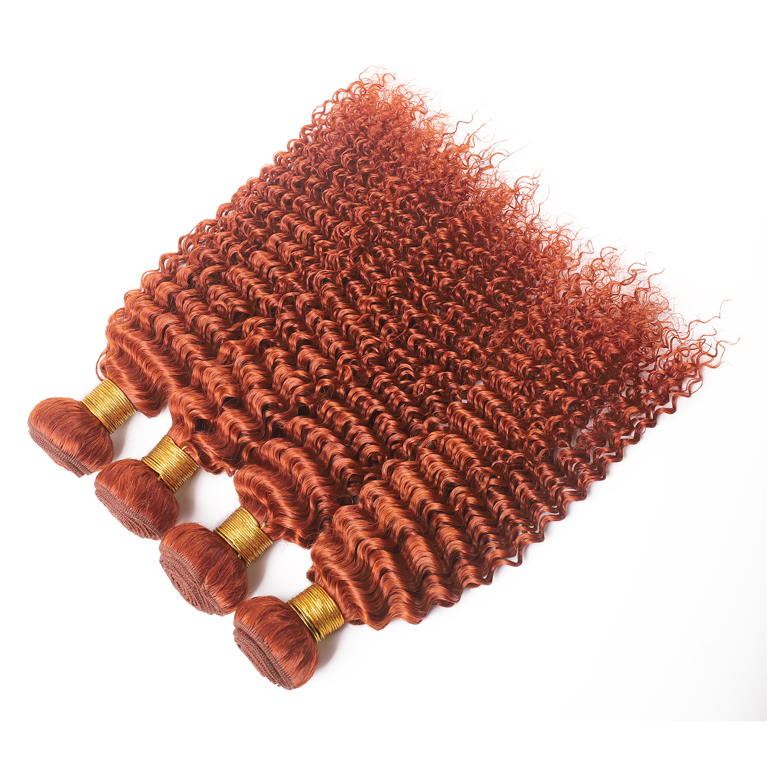 ishow virgin Hair Weave Extensions 8-28inch for Women #350 Orange Ginger Color Remy Human Hair Bundles Kinky Curly