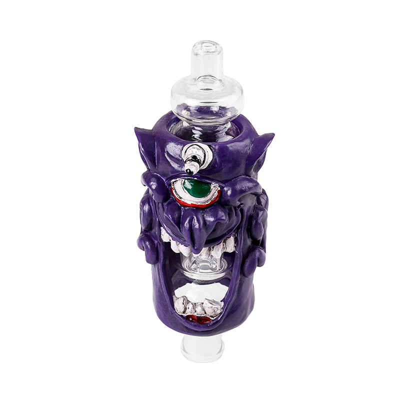 Multi Style Cartoon Narghilè Nector Collector Unico vetro Bong Dab Rigs con chiodi in titanio Oil Box Nector Collector Fumatori Hand Pipe NC