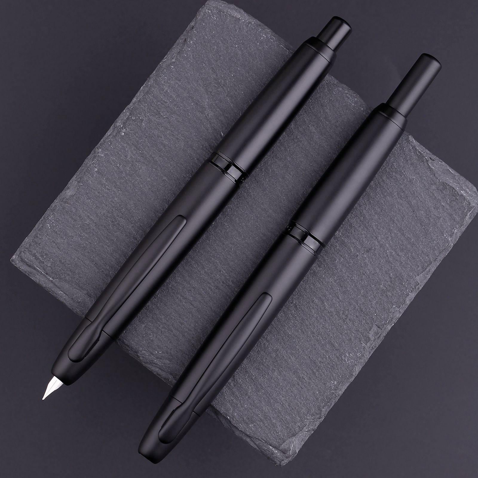 نافورة أقلام Majohn A1 اضغط على الحبر المعدني ذي السحب 0.4 مم مع محول لكتابة الهدايا الأقلام الأسود 220928