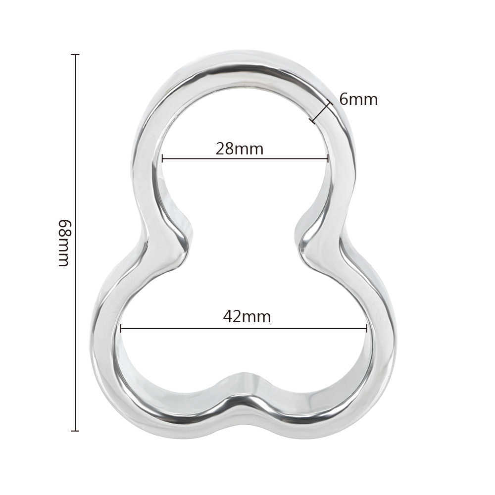 Skönhetsartiklar vuxna produkt sexiga leksaker för män fördröjning tid metall kyskhet enheter boll bår scrotal bondage kuk ringar rostfritt stål