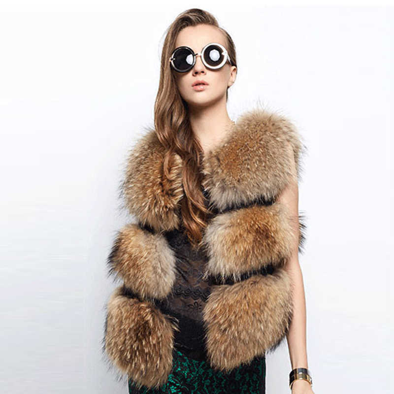 Women's Fur Faux HJQJLJLS 2022 Autumn New Women Raccoon Dog Vest Female Fluffy Coat ry Jacket LJLS132 T220928