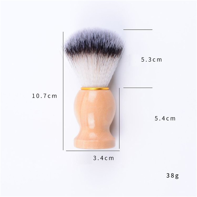 Home Uomo Rasatura Barba Pennello Nylon Rasatura dei capelli Manico in legno Apparecchio la pulizia del viso Pro Salon Tool Spazzole rasoio di sicurezza DE805