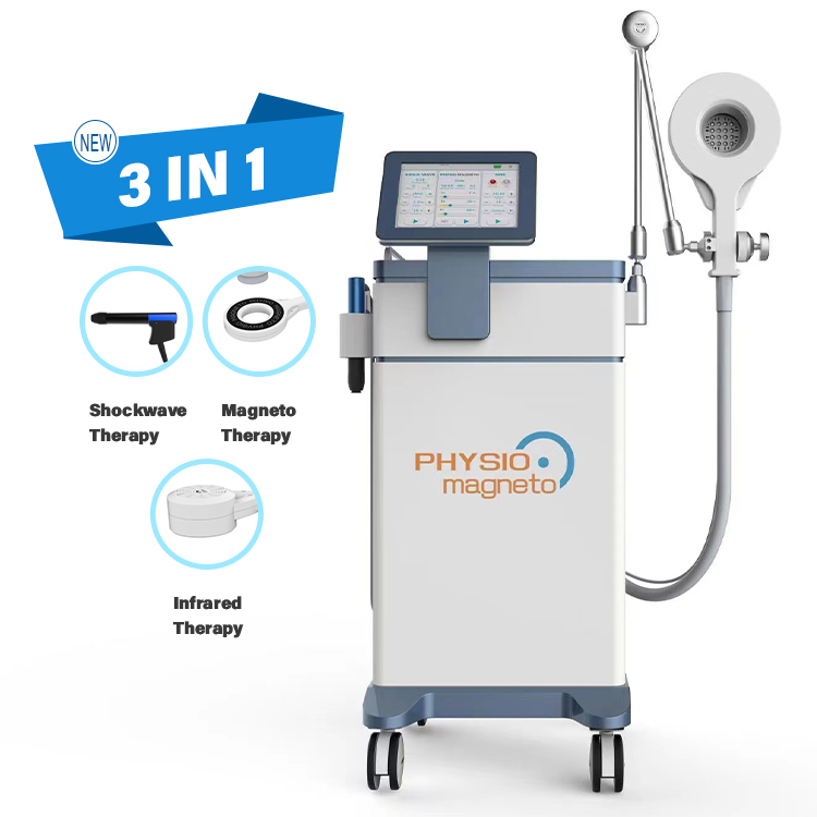 3 en 1 thérapie magnétique Physio magnéto magnétothérapie machine Machine de masseur corporel complet Thérapie NIRS de dispositif de choc PMST pour les maladies articulaires
