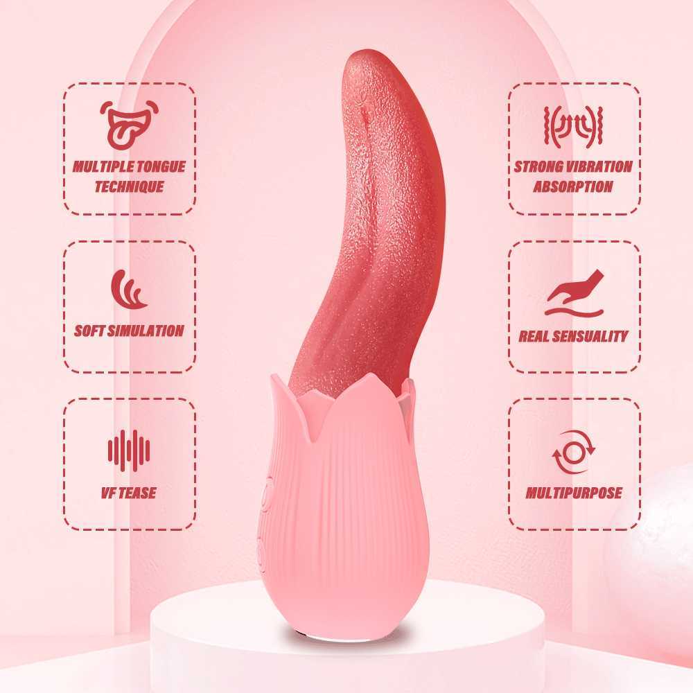 Schönheitsartikel Zunge lecken Vibratoren für Frauen Dildo sexy Spielzeug für Erwachsene 18 G-Punkt Klitorisstimulator wiederaufladbarer Vibrator weibliches sexy Spielzeug