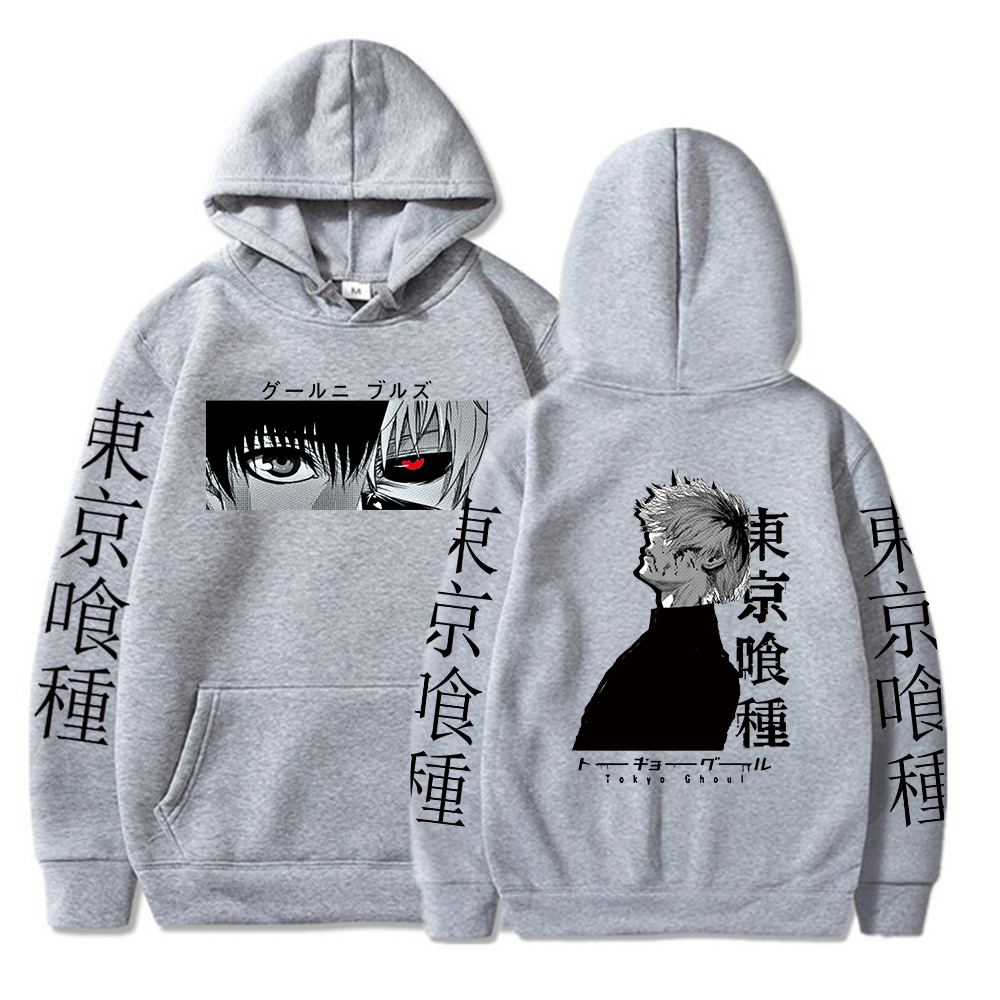 Felpe con cappuccio da uomo Felpe con cappuccio Tokyo Ghoul Anime Felpe con cappuccio Pullover Ken Kaneki Top con stampa grafica Casual Hip Hop Streetwear 220929