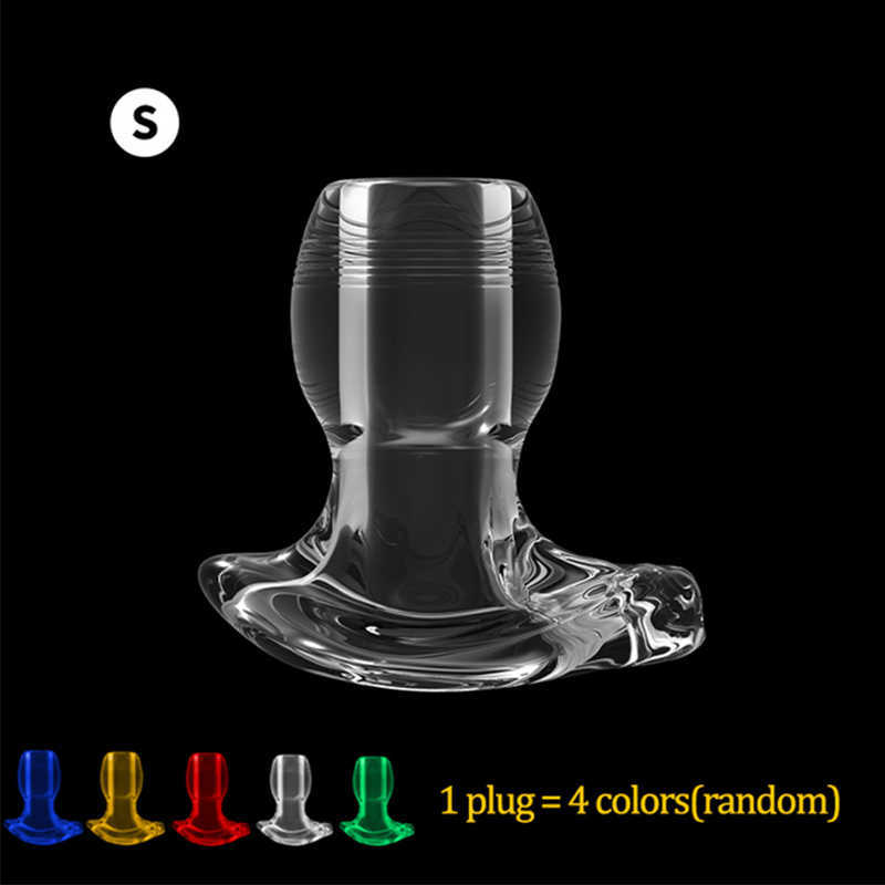 Skönhetsartiklar vuxna produkter ihåliga analplugg expander transparent lysande lavemang mjuk speculum sexig leksak för män kvinnor lesbisk masturbator