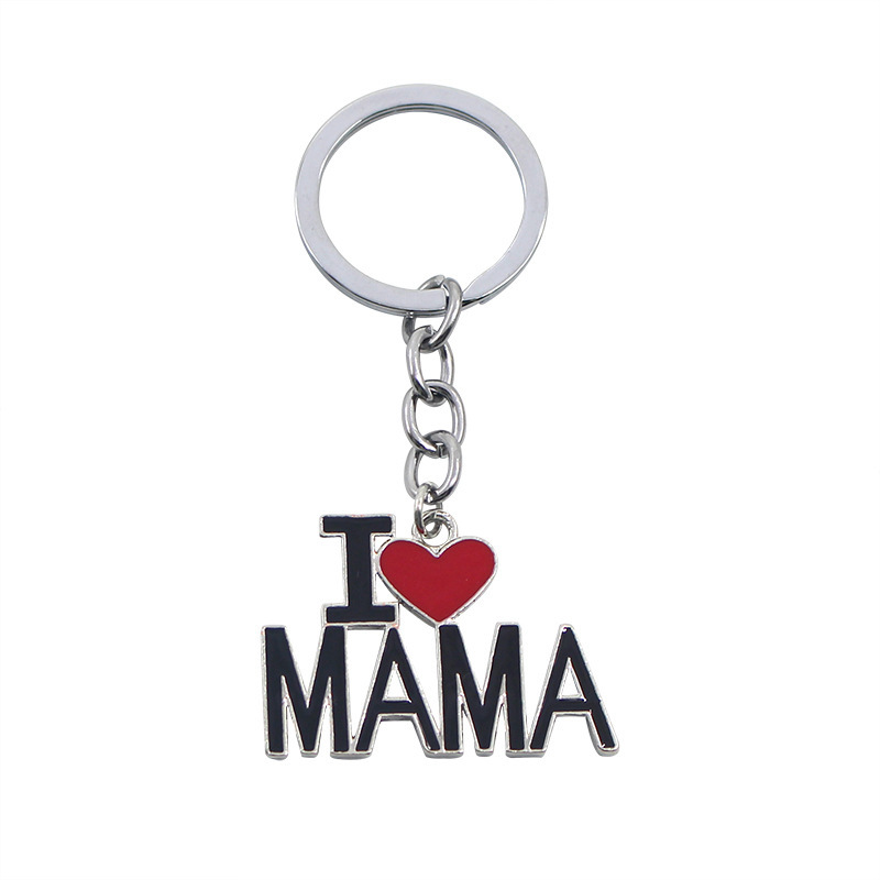 Creative Lettre Porte-clés Pendentif Famille Porte-clés Maman Et Papa Métal Porte-clés Décoration Porte-clés Parents Cadeau DH897