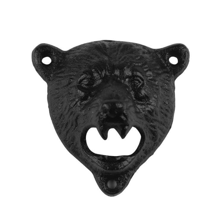 Wall Mounted Beer Bottle Opener Vintage Funny Dog Grizzly Bear Lion Head Shaped Cast Iron Metal Kitchen Bar Barware Tools SN4189