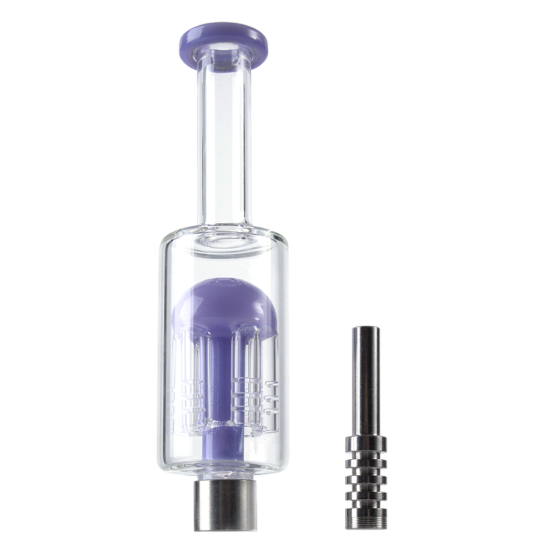 Wholesales Nectar Collectors NC Kits Hookahs Concentrate Straw Small Dab Rigs 14mm Joint Portable Bongs To Vaporize Concentrates Heady Pipes With Multi Colors