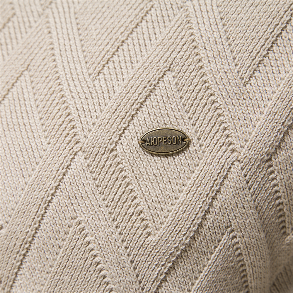 남자 스웨터 aiopeson argyle 기본 단색 o-neck 긴 슬리브 니트 남성 풀오버 겨울 패션 220930