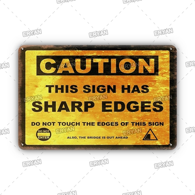 Vintage Danger Metal Painting Poster Tin Sign Retro Warning Metal Plate Signs Shabby Chic Garage Man Cave Home Wall Decor Board Plaques w39 30X20CM 1602