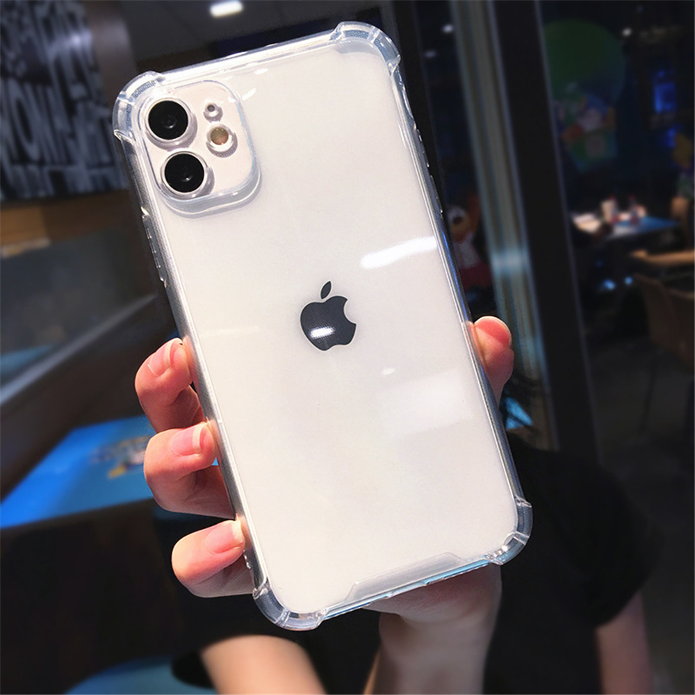 Transparent Candy Color Bumper Phone Case For iPhone 14 13 12 11 Pro X XR XS Max 7 8Plus SE Shockproof Clear Soft TPU Cover